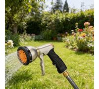 Cabezal de ducha de mano de metal, herramienta de riego de aleación de zinc a prueba de óxido con agarre antideslizante para lavar el coche