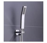 Cabezal de Ducha de Mano Delgado Conector montado en la Pared Latón Cromado Cabezales de Ducha de Mano Que ahorran Agua (Color: Solo Soporte)