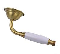 Cabezal de ducha de mano dorado antiguo, construcción de latón macizo y acero inoxidable, función de lluvia de lujo con un 40% de ahorro de agua, diseño elegante para baño o ducha (antiguo)