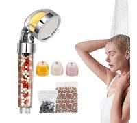 Cabezal de ducha de vitamina C con filtro, fácil de ajustar o quitar el cabezal de ducha para adaptarse al filtro para garantizar un flujo de agua y una filtración óptimos - cabezal de ducha de alta