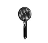 Cabezal de ducha Digital LED moderno, accesorios sistema mano alta presión for baño, presurización, 4 modos lluvia(BROWN)