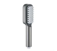 Cabezal de ducha ergonómico G1/2 con peine de cerdas de silicona y chorro de agua a presión para un mejor enjuague del cabello y el cuero cabelludo (gris)