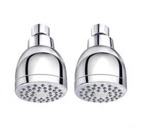 Cabezal de ducha fijo de alta presión para montaje en pared, spray de lluvia 41 boquillas, ABS cromado, limitador de flujo extraíble, rosca G1/2, rótula ajustable para baño, caravana, exterior (2