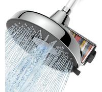 Cabezal de ducha filtrado de 8 pulgadas, cabezal de ducha fijo de alta presión con filtro de 18 etapas para ablandador de agua dura, reduce el cloro y los metales pesados (cromo)