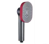 Cabezal de ducha giratorio ajustable para baño con rotación de 360 grados y aumento de presión, compatible con equipos de ducha y calefacción (rojo)