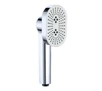 Cabezal de ducha giratorio ajustable para baño con rotación de 360 grados y aumento de presión, compatible con equipos de ducha y calefacción (plateado)