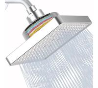 Cabezal de Ducha Katezon Con Filtro, 15 cm, Efecto Lluvia de Alta Presión Con Cartucho de Filtro de Agua Dura de 15 Etapas Para Eliminar Cloro y Sustancias Nocivas (Cromado)