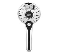 Cabezal de Ducha LED Digital, Alcachofa de Ducha LED Cuarto de Baño de Mano, 3 Colores Cambio de Color con la Temperatura, 3 Modo de Pulverización