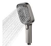 Cabezal de ducha manual | Ducha cuadrada a presión potente con masajeador | Anti-tapado para baño casa hotel bañera | multiusos para adultos limpieza