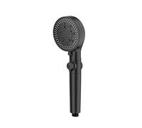 Cabezal de Ducha Negro de Alta presión, 5 Funciones con Interruptor, botón de Encendido/Apagado, Ducha de Ahorro de Agua, Cabezales de Ducha de baño Ajustables (Color Negro Set 2+1.5Hose)