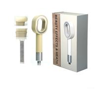 Cabezal de ducha, paquete de 3 cabezales de ducha de alta presión ABS con filtro de carbón integrado para eliminación de cal, flujo de agua mejorado para renovación del baño del hogar (beige)