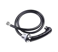 Cabezal de ducha profesional sin presión con manguera flexible para salón de belleza, champú, lavabo, barbería, fregadero, aleación negra y ABS