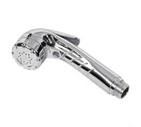 Cabezal de ducha Start Stop con rosca NPT de 1/2 pulgada, control de botón cromado, palanca de agua portátil compacta de 5.7 pulgadas para autocaravana, barco, camping, espacios pequeños