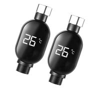 Cabezal de ducha térmico de respuesta rápida, visualización en tiempo real, seguimiento de temperatura del agua, accesorio de baño de acero fuerte, cabezal de ducha con temperatura