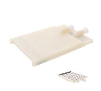 Cabezal de Ducha Tipo Lluvia de Plástico Beige, 60 Orificios | Diseño Rectangular Plano, Salida de Agua, Instalación DIY Rápida, para Reformas y Clubes de Bienestar