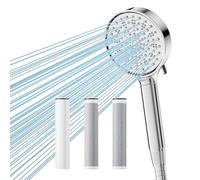 Cabezal de ducha y manguera de filtro de agua dura, cabezal de ducha Cobbe con 1 paquete de filtro de ducha de 20 etapas y 2 filtros de ducha de carbono 2.0 de repuesto, cabezal de ducha suavizante de
