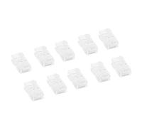 Cabezal de Ethernet, CAT5 Buena Dureza 8P8C 100 Piezas Conector RJ45 Fácil de Conectar para Comunicación en Red