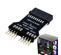 Cabezal De Expansión Motherboard 9 Pin - USB 3.0 De 19 Pines A Doble Cabezal USB 2.0 De 9 Pines para Placa Base - Adaptador HUB Conector Plug & Play para Extensión De Ventiladores RGB