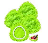 Cabezal De Fregona Giratoria, Compatible Con Vileda Turbo 2 En 1 EasyWring&Clean Spin Mop, Recambios De Cabezal De Fregona De Chenilla Y Microfibra for Vileda Spin Mop De 1 Tanque(4pcs)