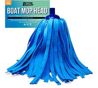 Cabezal de fregona grande de repuesto sintético de gamuza húmeda, productos de limpieza para cubierta, piso, hogar, auto y caravana, sin rayas ni pelusa de tela de fibra