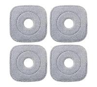 Cabezal de fregona - Repuesto de fregona | 4 piezas de repuesto de microfibra | Almohadilla cuadrada altamente absorbente para suelos húmedos y secos, lavable a máquina y seguro para limpiar todos los