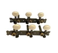 Cabezal de guitarra clásica para guitarra clásica o guitarra flamenca, placa de bronce antiguo, clavija de afinación de guitarra clásica vintage