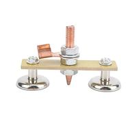 Cabezal de imán de soldadura Tablero de aislamiento de hierro Conector de tierra doble Herramienta de observación Accesorio de soldadura profesional de 4 mm de espesor para