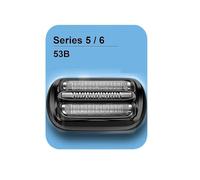 Cabezal de lámina de repuesto 53B serie 5/6, compatible con afeitadoras eléctricas Braun 5018s, 5020s, 5031s, 5035s, 5050cs, 6020s, 6072cc, 6090cc, 6040cs, 6075cc. Repuestos for afeitadoras.