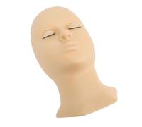 Cabezal de maniquí de Pestañas de Párpado Doble, Cabezal Modelo de Práctica de Párpado Extraíble con Color de Párpado con Color de la Piel, para el Entrenamiento de Extensión de
