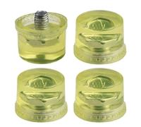 Cabezal de martillo de goma, 4 puntas redondas de repuesto con tornillos para reparación de abolladuras, accesorios de acero y goma de 25/30/35/40 mm