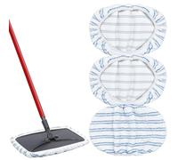 Cabezal de microfibra de repuesto para mopa Ocedar de madera dura Floor 'N More, cabezales planos grandes de microfibra para o-Cedar, paquete de 3 almohadillas reutilizables lavables para mopa de uso