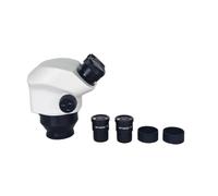 Cabezal de microscopio estereoscópico Binocular plástico 7X-50X for Laboratorio, teléfono móvil, PCB, Herramienta Soldadura(White)