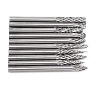 Cabezal de molienda de acero de tungsteno Bit de taladro de molienda doble de molienda 10pcs 3x3mm Cutter de fresado para procesamiento mecánico Procesamiento de moho Artesan