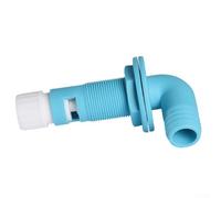 Cabezal de pulverización aireador ajustable, boquilla de pulverización marina con manguera de 3/4 a 1-1/8 pulgadas, para salida de agua de tanque de peces de barco (19 mm)