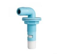 Cabezal de pulverización aireador Livewell ajustable con codo de 90 grados | Salida de tanque de peces de polipropileno de grado marino para hardware de cubierta de barco | Se adapta a mangueras de 3