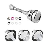 Cabezal de pulverización de Acero inoxidable móvil para fregadero de cocina, extensor de grifo antisalpicaduras giratorio de 360° con manguera, cabezal rociador con 3 modos para cocina y baño