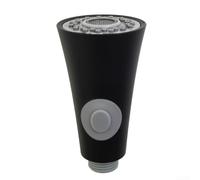 Cabezal de pulverización extraíble con control de agua de dos etapas optimizado para instalaciones estándar de grifos de cocina (negro)