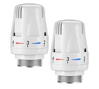 Cabezal de radiador termostático, 2 piezas TRV M30 x 1.5, cabezal de repuesto de válvula de radiador termostático, sistema de calefacción, cabezales de control de temperatura para oficina en casa (2)