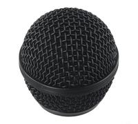 Cabezal de repuesto de rejilla de micrófono de acero con parabrisas de espuma para micrófonos dinámicos Shure Beta 58a 87a y Pg58, color plateado, paquete de cuatro unidades para cantar en escenarios
