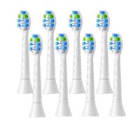 Cabezal De Repuesto For Cepillo De Dientes Eléctrico C903. Compatible Con Philips HX9172/HX9210/HX9312/HX9330/HX9050/HX9362/HX9363/HX9903/HX8874(8 white brush heads)