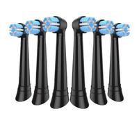 Cabezal De Repuesto For Cepillo De Dientes Eléctrico. Compatible Con Oral-B IO3, IO4, IO5 Y IO6 Los Cepillos De Dientes Eléctricos Sónicos(6 Black)