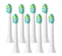 Cabezal De Repuesto For Cepillo De Dientes Eléctrico. Compatible Con Philips HX9172/HX9210/HX9312/HX9330/HX9050/HX9362/HX9363/HX9903/HX8874(White C-092 x8)