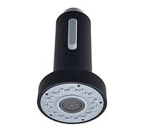 Cabezal de repuesto para fregadero de cocina de 2 funciones, cabezal de rociador extraíble para grifo de cocina, pieza de repuesto para boquilla de cocina, macho G 1/2 (negro)