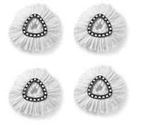 Cabezal de Repuesto para Fregona Vileda Turbo- Microfibra Triangular Recambio Fregona- Compatible con Todos los Suelos - Lavable a Máquina -Uso en Húmedo y Seco (Blanco 4 Pieza)