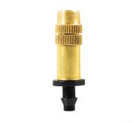 Cabezal de rociador de jardín de cobre, boquilla de nebulización de latón ajustable para chorro de rociado de riego, sistema de riego de niebla fina con conector de manguera de 4 mm y 7 mm, goteo