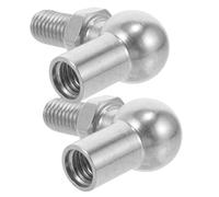 Cabezal de Rótula de Acero Inoxidable 2 Piezas | Resistente Corrosión, Ajuste Angular, Color Plata, para Reparación de Enlaces y Equipos Mecánicos
