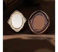 Cabezal de sellado de cera de latón con sello de cobre intercambiable para sellado centrado en bendiciones en certificados y correspondencia (E)