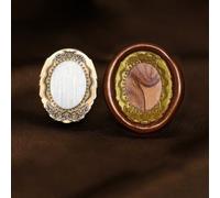 Cabezal de sellado de cera de latón con sello de cobre intercambiable para sellado centrado en la bendición en certificados y correspondencia (A)