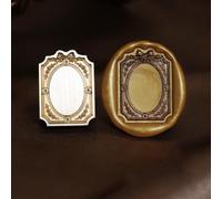 Cabezal de sello de cera de latón con sello de cobre intercambiable para sellado centrado en bendiciones en certificados y correspondencia (C)