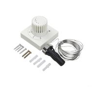 Cabezal de termostato con tubo capilar de ajuste remoto 2000 mm, para válvula de radiador M30x1.5 - Controlador de temperatura blanco, para personas mayores y discapacitados Accesibilidad (5 metros)